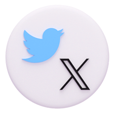Twitter and X icons